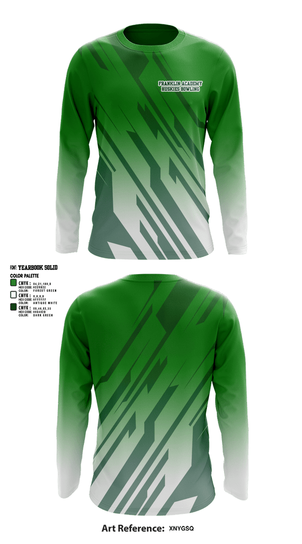 Long Sleeve Performance Shirt, Franklin Academy Huskies, Bowling, Teamtime, Team time, sublimation, custom sports apparel, team uniforms, spirit wear, spiritwear, sports uniforms, custom shirts, team store, custom team store, fundraiser sports, apparel fundraiser
