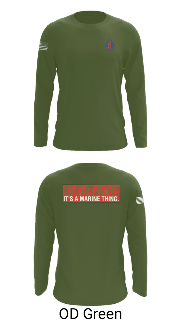 Long Sleeve Performance Shirt, 1st Marine Regiment, Marines, Teamtime, Team time, sublimation, custom sports apparel, team uniforms, spirit wear, spiritwear, sports uniforms, custom shirts, team store, custom team store, fundraiser sports, apparel fundraiser