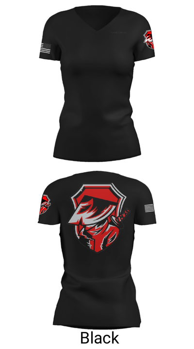 RockieRed 87306226 Women's Short Sleeve V-neck Shirt - 20