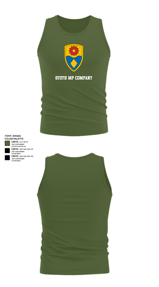 Tank Top, 870th mp company, Army, Teamtime, Team time, sublimation, custom sports apparel, team uniforms, spirit wear, spiritwear, sports uniforms, custom shirts, team store, custom team store, fundraiser sports, apparel fundraiser