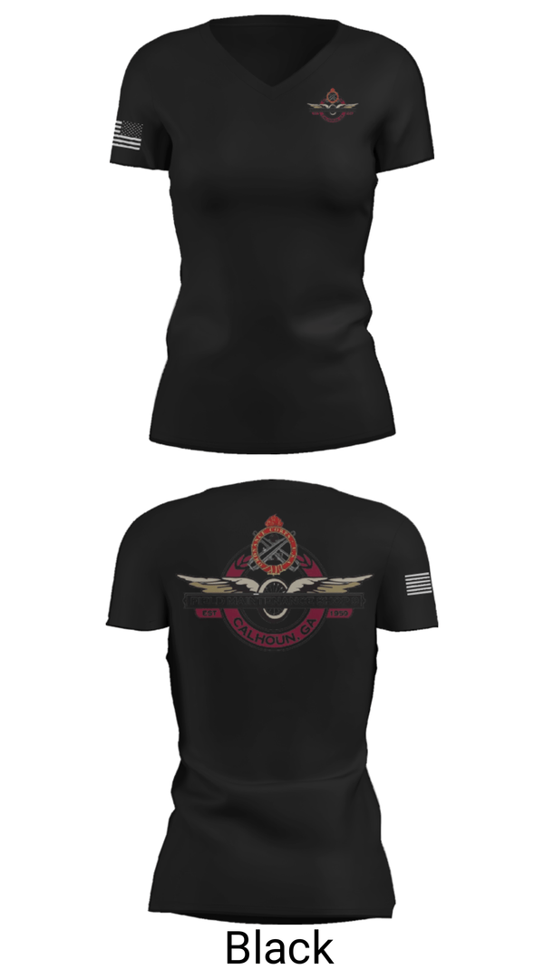 Women's Short Sleeve Vneck Shirt, FMS Calhoun, National Guard, Teamtime, Team time, sublimation, custom sports apparel, team uniforms, spirit wear, spiritwear, sports uniforms, custom shirts, team store, custom team store, fundraiser sports, apparel fundraiser