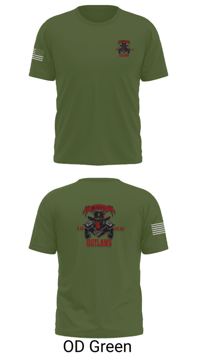 1st Cav 3rd BEB ACO “Outlaw” 26050873 Old School Cotton Feel Shirt - 50