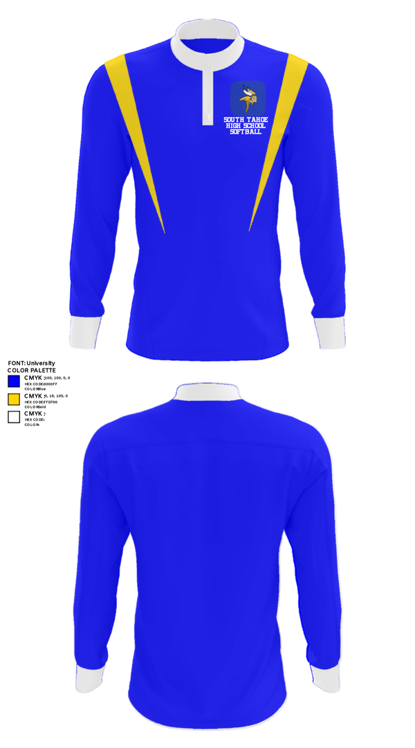 Quarter Zip Jacket, South Tahoe High School Softball, Softball, Teamtime, Team time, sublimation, custom sports apparel, team uniforms, spirit wear, spiritwear, sports uniforms, custom shirts, team store, custom team store, fundraiser sports, apparel fundraiser