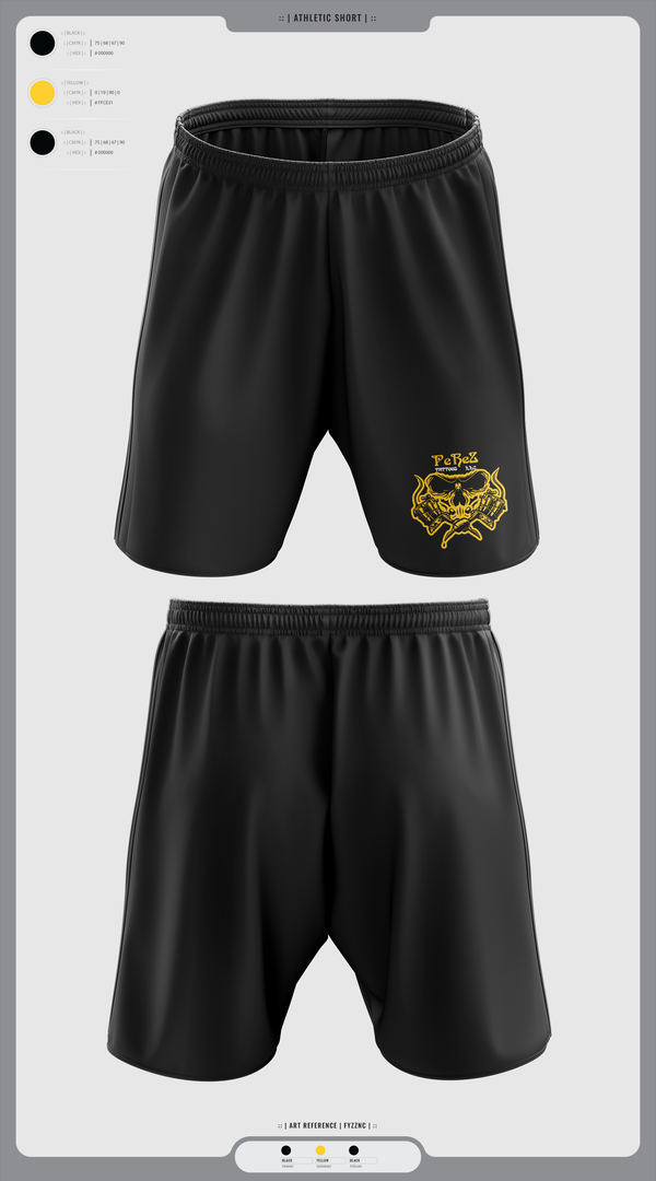 Athletic Shorts With Pockets, PeReZ Tattoos, , Teamtime, Team time, sublimation, custom sports apparel, team uniforms, spirit wear, spiritwear, sports uniforms, custom shirts, team store, custom team store, fundraiser sports, apparel fundraiser