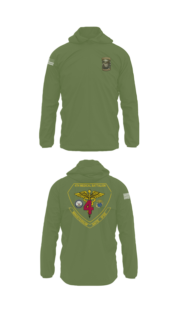Windbreaker, 4th Med Battalion, Marines, Teamtime, Team time, sublimation, custom sports apparel, team uniforms, spirit wear, spiritwear, sports uniforms, custom shirts, team store, custom team store, fundraiser sports, apparel fundraiser