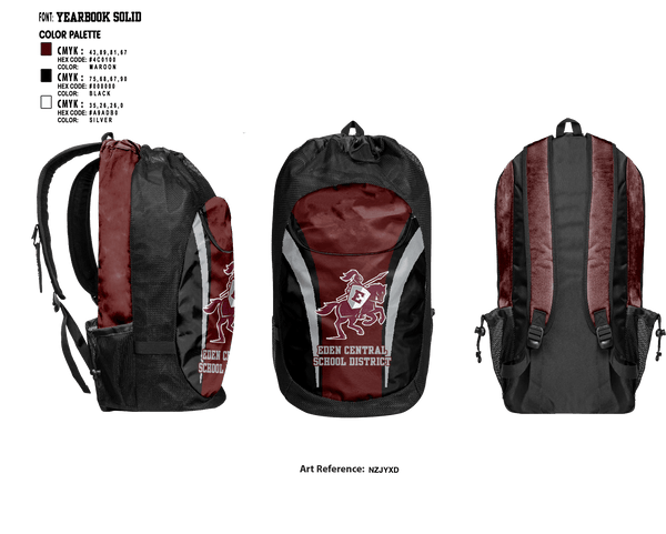 Gear Bag, Eden Central School District Volleyball, Women's Volleyball, Teamtime, Team time, sublimation, custom sports apparel, team uniforms, spirit wear, spiritwear, sports uniforms, custom shirts, team store, custom team store, fundraiser sports, apparel fundraiser
