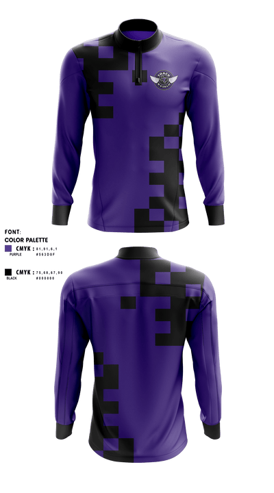 Throckmorton High School Cross Country 29705170 Quarter Zip Jacket - 1