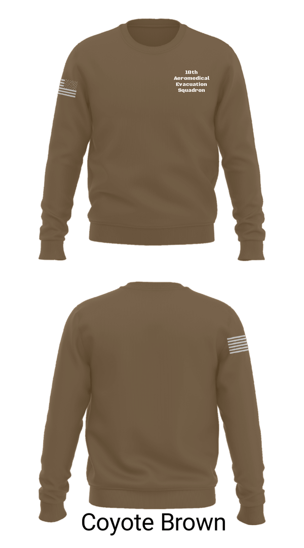 Crew Neck Sweatshirt, 18th Aeromedical Evacuation Squadron, Air Force, Teamtime, Team time, sublimation, custom sports apparel, team uniforms, spirit wear, spiritwear, sports uniforms, custom shirts, team store, custom team store, fundraiser sports, apparel fundraiser