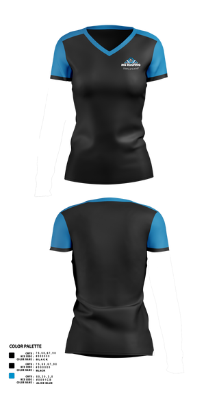 Womens Short Sleeve Vneck Shirt, Mg roofing, , Teamtime, Team time, sublimation, custom sports apparel, team uniforms, spirit wear, spiritwear, sports uniforms, custom shirts, team store, custom team store, fundraiser sports, apparel fundraiser