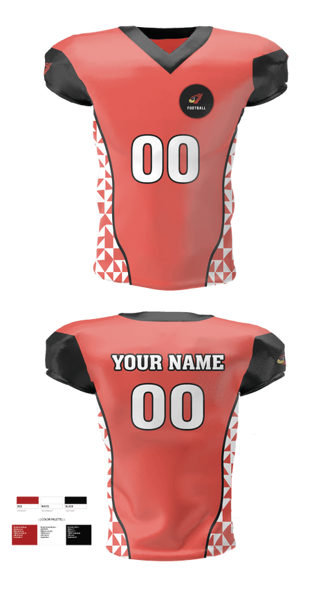 Football Jersey, Del valle cardinals, Football, Teamtime, Team time, sublimation, custom sports apparel, team uniforms, spirit wear, spiritwear, sports uniforms, custom shirts, team store, custom team store, fundraiser sports, apparel fundraiser