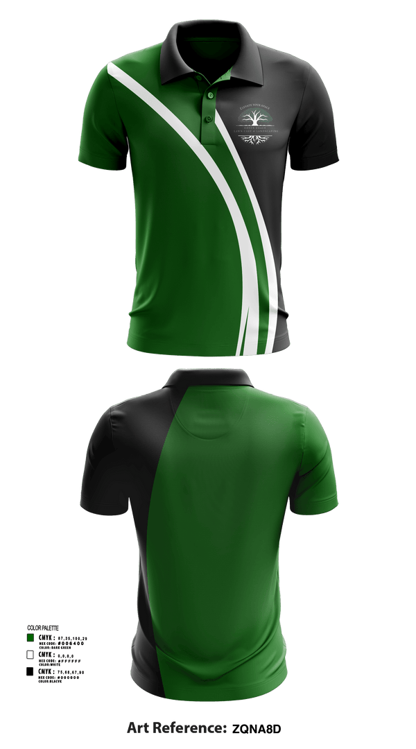 Short Sleeve Performance Polo, Green Grace Lawn Care and Landscaping, , Teamtime, Team time, sublimation, custom sports apparel, team uniforms, spirit wear, spiritwear, sports uniforms, custom shirts, team store, custom team store, fundraiser sports, apparel fundraiser