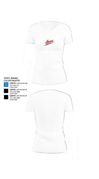 Womens Short Sleeve Vneck Shirt, Apex Steel Ironworks, , Teamtime, Team time, sublimation, custom sports apparel, team uniforms, spirit wear, spiritwear, sports uniforms, custom shirts, team store, custom team store, fundraiser sports, apparel fundraiser