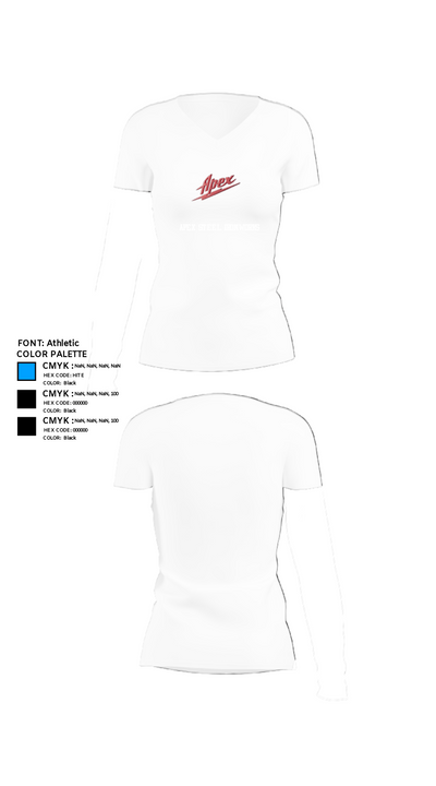 Apex Steel Ironworks 74772847 Women's Short Sleeve V-neck Shirt - 18