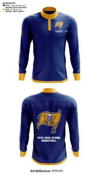 Quarter Zip Jacket, Poth High School Basketball, Men's Basketball, Teamtime, Team time, sublimation, custom sports apparel, team uniforms, spirit wear, spiritwear, sports uniforms, custom shirts, team store, custom team store, fundraiser sports, apparel fundraiser