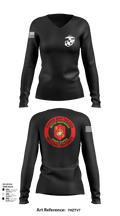 V3/2 53634498 Women's Long Sleeve V-neck Shirt - 111