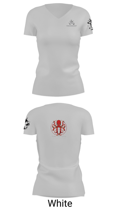Kraken Defense Group 92519053 Women's Short Sleeve V-neck Shirt - 19