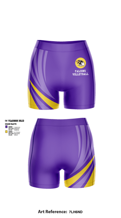 Falcons Volleyball 52171527 Women's Compression Shorts - 1