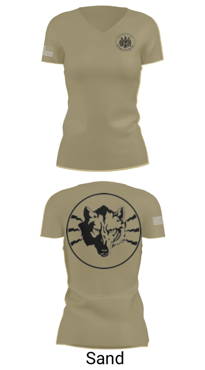 Wolves, Bravo, 305th MI 94376835 Women's Short Sleeve V-neck Shirt - 49