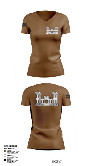 Womens Short Sleeve Vneck Shirt, 250TH ENGINEERING COMPANY, National Guard, Teamtime, Team time, sublimation, custom sports apparel, team uniforms, spirit wear, spiritwear, sports uniforms, custom shirts, team store, custom team store, fundraiser sports, apparel fundraiser