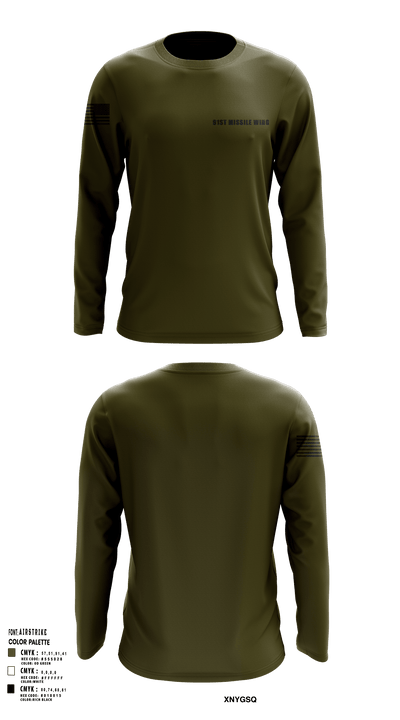 91st missile wing 66041699 Long Sleeve Performance Shirt 104