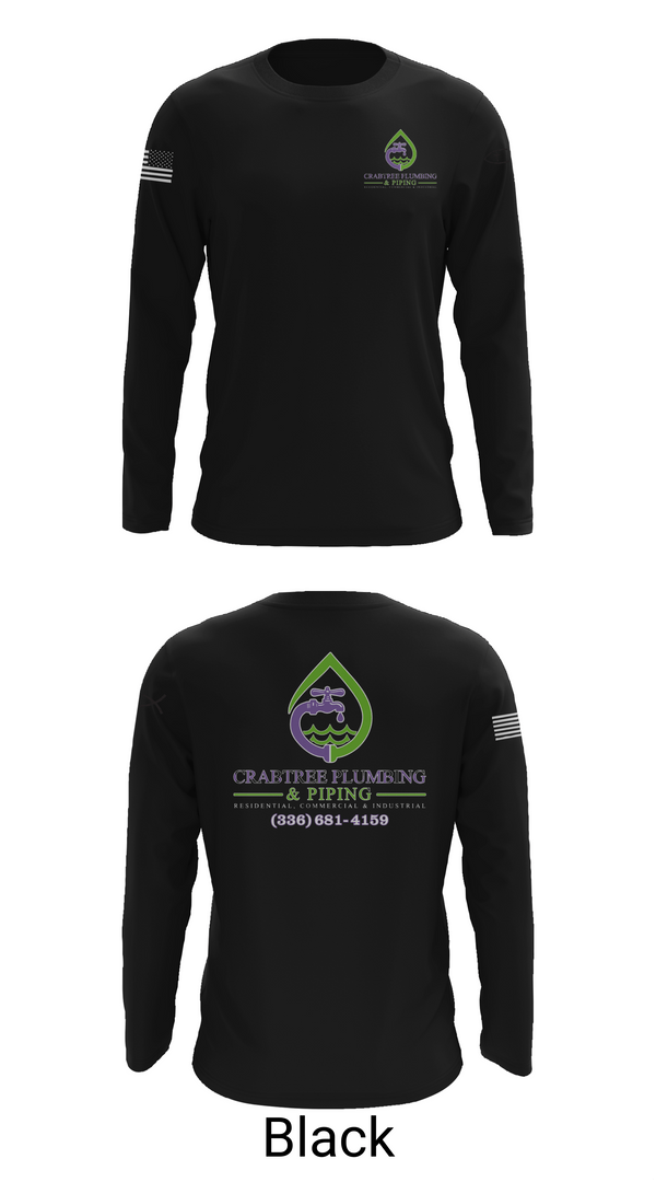 Long Sleeve Performance Shirt, Crabtree Plumbing & Piping, , Teamtime, Team time, sublimation, custom sports apparel, team uniforms, spirit wear, spiritwear, sports uniforms, custom shirts, team store, custom team store, fundraiser sports, apparel fundraiser