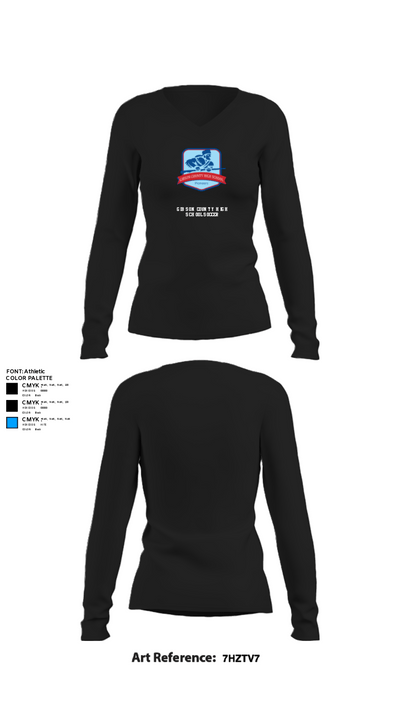 Gibson County High School Soccer 62216524 Women's Long Sleeve V-neck Shirt - 7