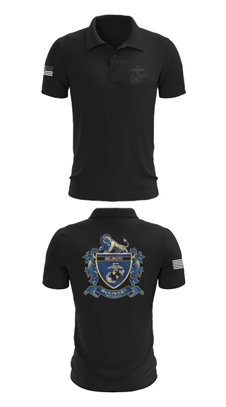 Short Sleeve Performance Polo, MHS MCJROTC, Marines, Teamtime, Team time, sublimation, custom sports apparel, team uniforms, spirit wear, spiritwear, sports uniforms, custom shirts, team store, custom team store, fundraiser sports, apparel fundraiser