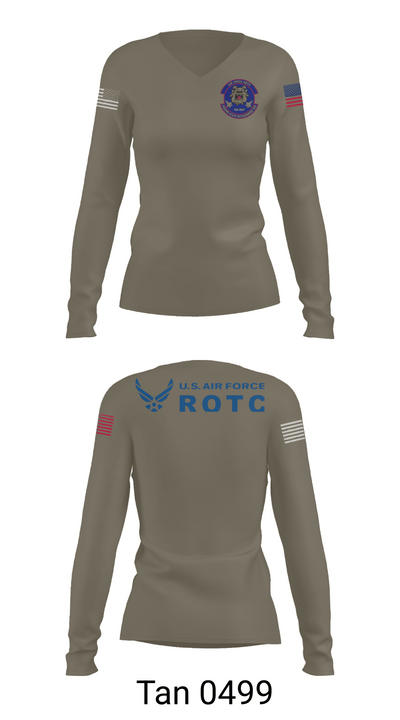 Detachment 035 78200386 Women's Long Sleeve V-neck Shirt - 77