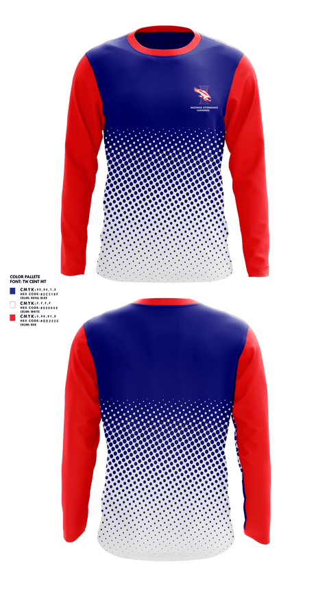 Long Sleeve Performance Shirt, Ingomar Attendance Center (High School) Swimming, Swimming, Teamtime, Team time, sublimation, custom sports apparel, team uniforms, spirit wear, spiritwear, sports uniforms, custom shirts, team store, custom team store, fundraiser sports, apparel fundraiser