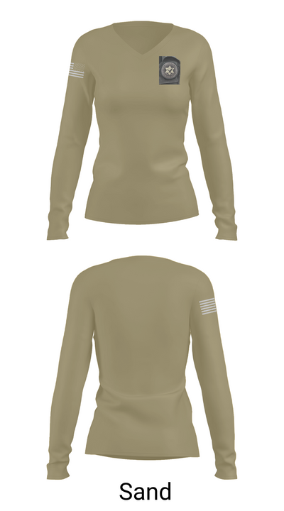 CBWDC Jail Security 78638025 Women's Long Sleeve V-neck Shirt - 92
