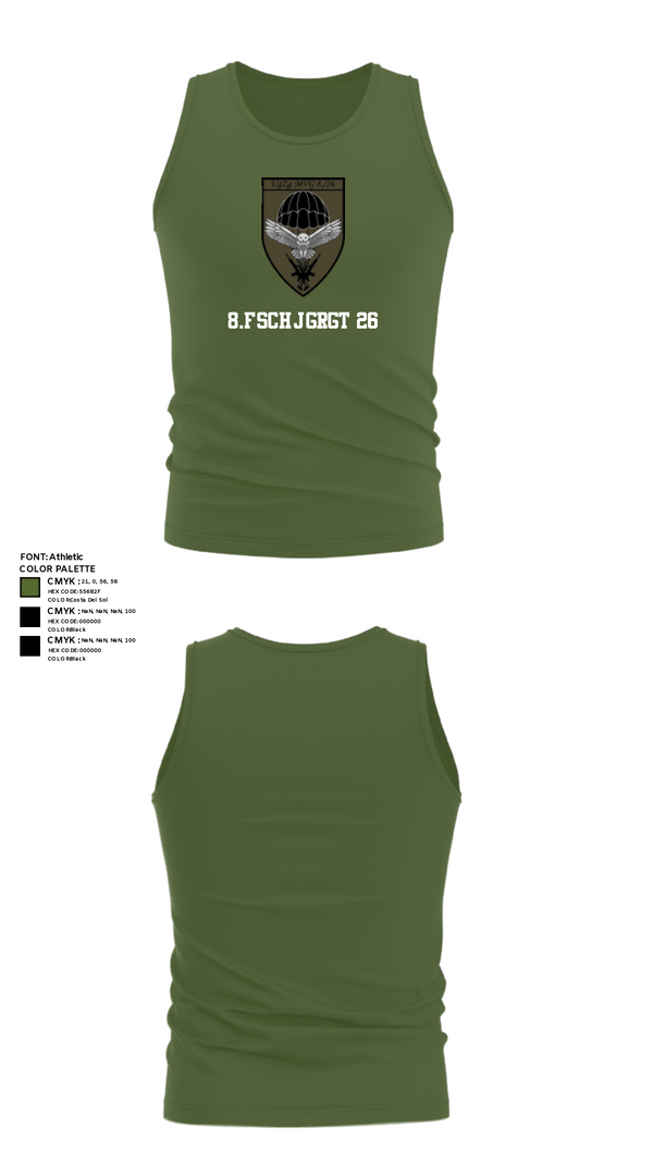 Tank Top, 8.FschJgRgt 26, Army, Teamtime, Team time, sublimation, custom sports apparel, team uniforms, spirit wear, spiritwear, sports uniforms, custom shirts, team store, custom team store, fundraiser sports, apparel fundraiser