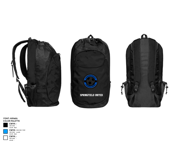 Gear Bag, Springfield United, Men's Soccer, Teamtime, Team time, sublimation, custom sports apparel, team uniforms, spirit wear, spiritwear, sports uniforms, custom shirts, team store, custom team store, fundraiser sports, apparel fundraiser