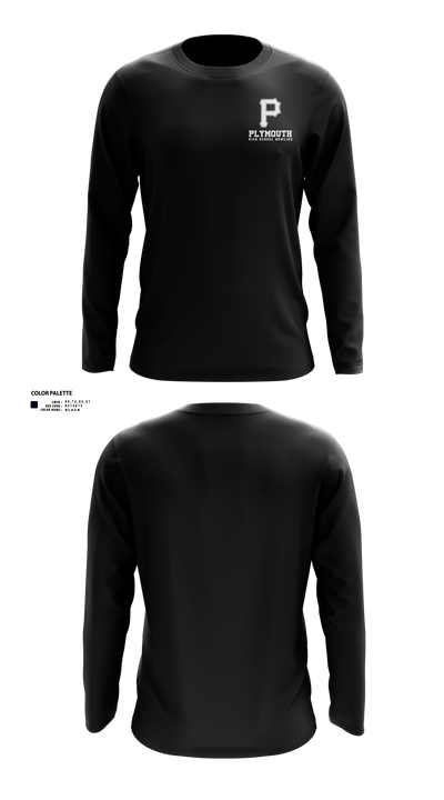 Plymouth Bowling 52990281 Long Sleeve Performance Shirt 40