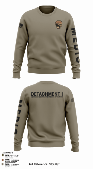 Crew Neck Sweatshirt, Detachment 1, Air Force, Teamtime, Team time, sublimation, custom sports apparel, team uniforms, spirit wear, spiritwear, sports uniforms, custom shirts, team store, custom team store, fundraiser sports, apparel fundraiser