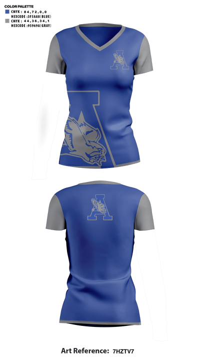 Airport High School Volleyball 92369251 Women's Short Sleeve V-neck Shirt - 41
