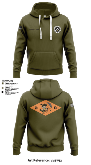 Hoodie, 3rd Platoon, CCo, 1-508th PIR, , Teamtime, Team time, sublimation, custom sports apparel, team uniforms, spirit wear, spiritwear, sports uniforms, custom shirts, team store, custom team store, fundraiser sports, apparel fundraiser