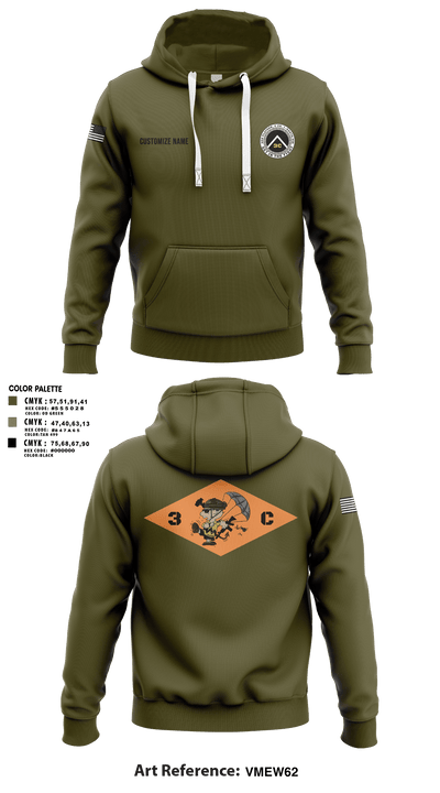 3rd Platoon, CCo, 1-508th PIR 77513198 Hoodie - 14