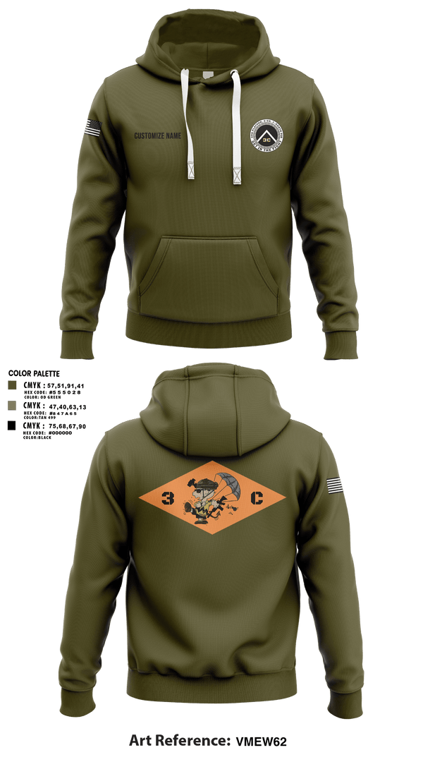 Hoodie, 3rd Platoon, CCo, 1-508th PIR, , Teamtime, Team time, sublimation, custom sports apparel, team uniforms, spirit wear, spiritwear, sports uniforms, custom shirts, team store, custom team store, fundraiser sports, apparel fundraiser