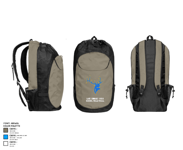 Gear Bag, Lake Quinault High School Volleyball, Women's Volleyball, Teamtime, Team time, sublimation, custom sports apparel, team uniforms, spirit wear, spiritwear, sports uniforms, custom shirts, team store, custom team store, fundraiser sports, apparel fundraiser