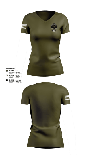 Womens Short Sleeve Vneck Shirt, Connellsville Area Hugh School Junior ROTC, Army, Teamtime, Team time, sublimation, custom sports apparel, team uniforms, spirit wear, spiritwear, sports uniforms, custom shirts, team store, custom team store, fundraiser sports, apparel fundraiser