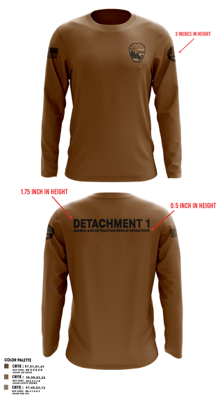 Long Sleeve Performance Shirt, Detachment 1, Air Force, Teamtime, Team time, sublimation, custom sports apparel, team uniforms, spirit wear, spiritwear, sports uniforms, custom shirts, team store, custom team store, fundraiser sports, apparel fundraiser