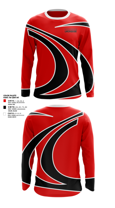 Woodland Warriors Lacrosse 58409804 Long Sleeve Performance Shirt 2