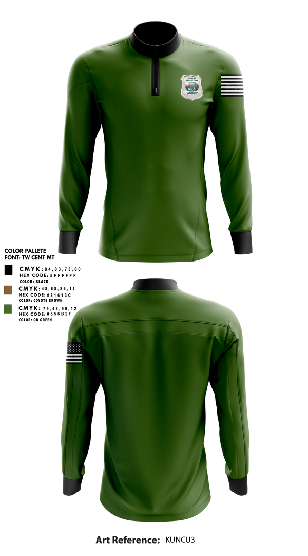 Quarter Zip Jacket, Peoples Protection Agency, LLC, , Teamtime, Team time, sublimation, custom sports apparel, team uniforms, spirit wear, spiritwear, sports uniforms, custom shirts, team store, custom team store, fundraiser sports, apparel fundraiser