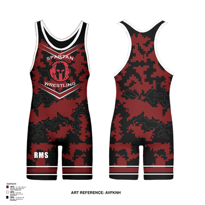 Riverton Middle School Wrestling 11230413 Men's  Wrestling Singlet - 123