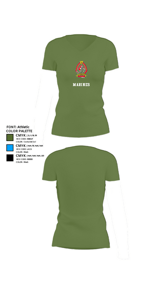 Women's Short Sleeve Vneck Shirt, 1/6 Charlie company, , Teamtime, Team time, sublimation, custom sports apparel, team uniforms, spirit wear, spiritwear, sports uniforms, custom shirts, team store, custom team store, fundraiser sports, apparel fundraiser