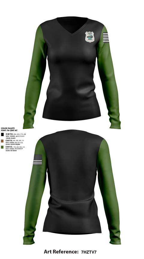 Womens Long Sleeve Vneck Shirt, Peoples Protection Agency, LLC, , Teamtime, Team time, sublimation, custom sports apparel, team uniforms, spirit wear, spiritwear, sports uniforms, custom shirts, team store, custom team store, fundraiser sports, apparel fundraiser