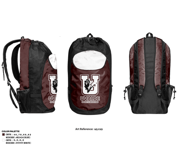 Gear Bag, Uvalde sports medicine, , Teamtime, Team time, sublimation, custom sports apparel, team uniforms, spirit wear, spiritwear, sports uniforms, custom shirts, team store, custom team store, fundraiser sports, apparel fundraiser
