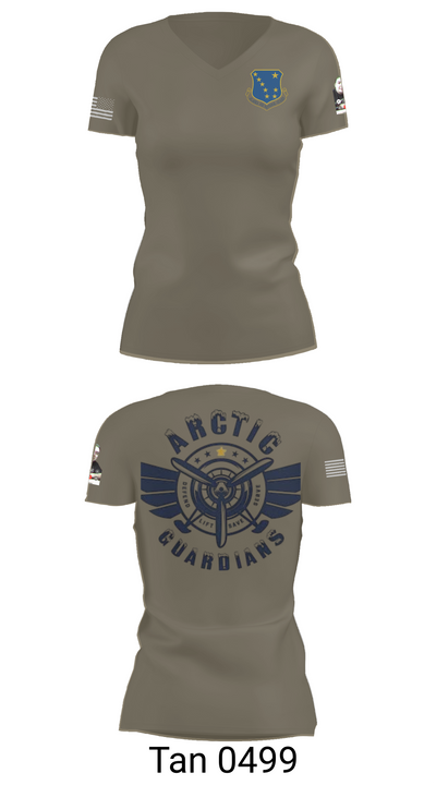 176th Medical Group 86455833 Women's Short Sleeve V-neck Shirt - 68