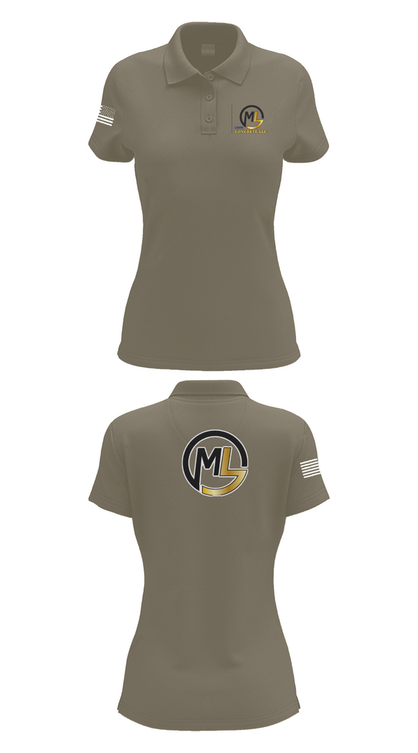 Womens Short Sleeve Performance Polo, ML concrete Llc, , Teamtime, Team time, sublimation, custom sports apparel, team uniforms, spirit wear, spiritwear, sports uniforms, custom shirts, team store, custom team store, fundraiser sports, apparel fundraiser