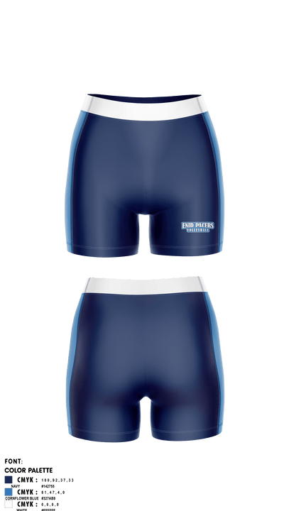 Enid Pacers 85740247 Women's Compression Shorts - 2